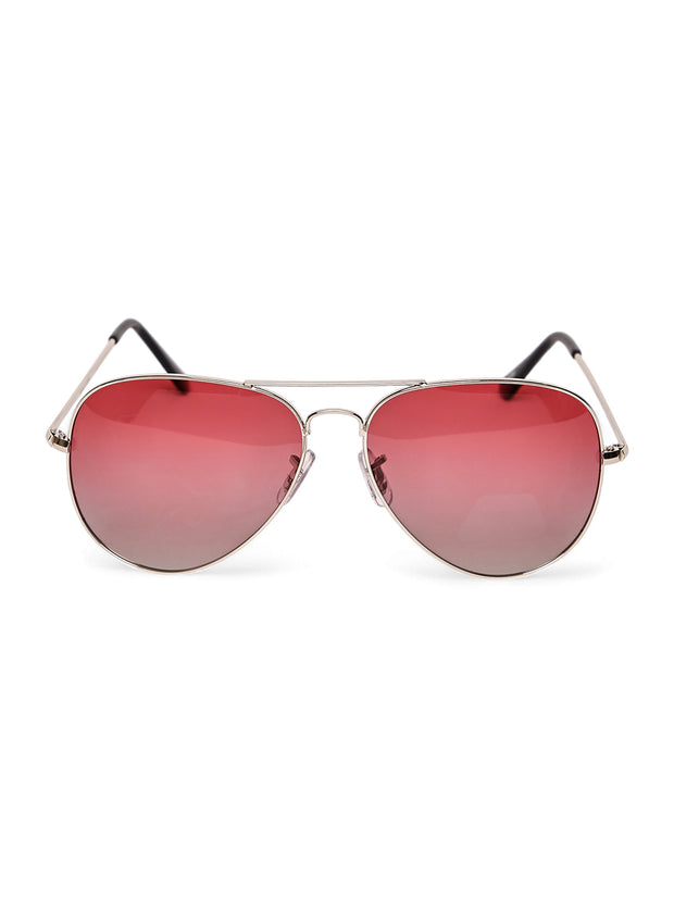 Unisex Red Polorized Aviator Sunglasses