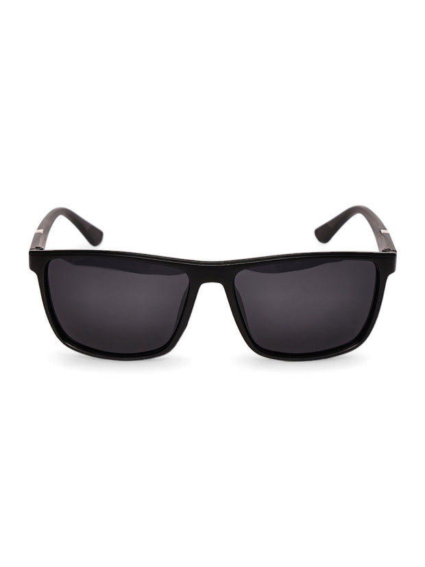 Black Tinted Rectangular UV-Protected Sunglasses for Men & Women