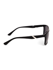 Black Tinted Rectangular UV-Protected Sunglasses for Men & Women