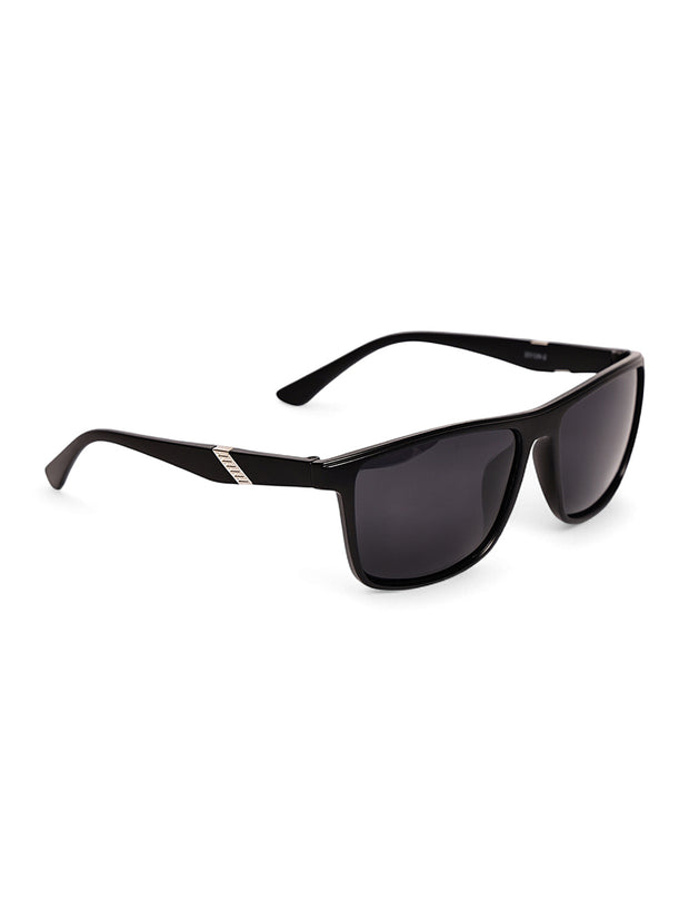 Black Tinted Rectangular UV-Protected Sunglasses for Men & Women