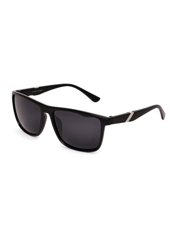 Black Tinted Rectangular UV-Protected Sunglasses for Men & Women
