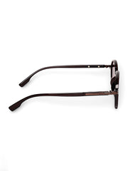 Unisex Brown Round Sunglasses with UV Protection