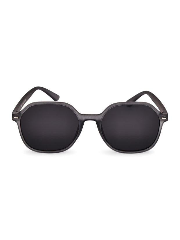 Classic Grey UV-Protected Gradient Square Sunglasses for Unisex