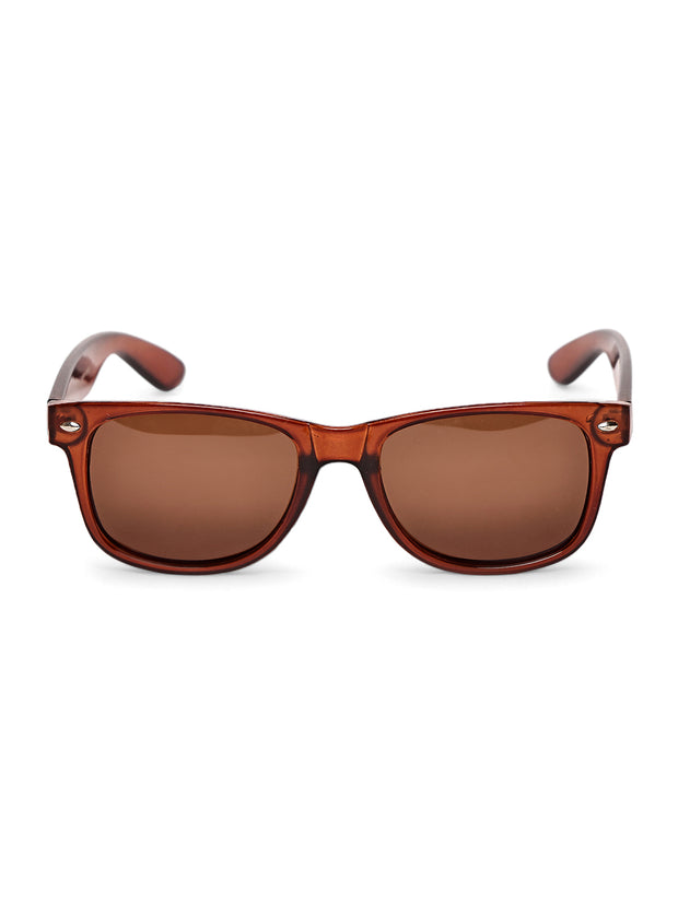 Classic Brown Wayfarer UV-Protected Sunglasses for Men & Women
