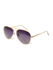 Unisex Gold Polorized Aviator Sunglasses