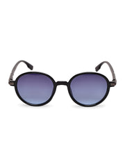 Unisex Blue Round Sunglasses with UV Protection