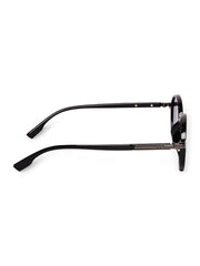 Unisex Blue Round Sunglasses with UV Protection