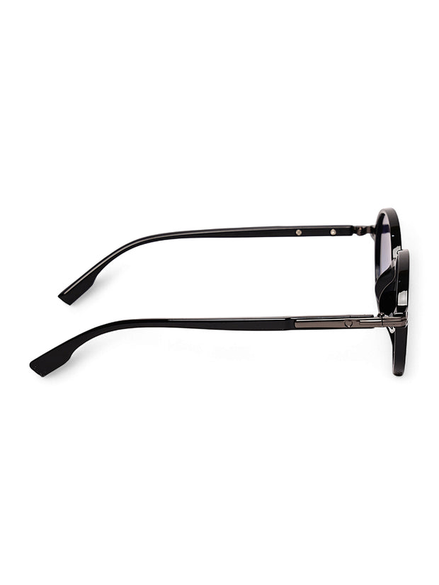 Unisex Blue Round Sunglasses with UV Protection