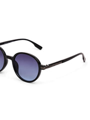 Unisex Blue Round Sunglasses with UV Protection