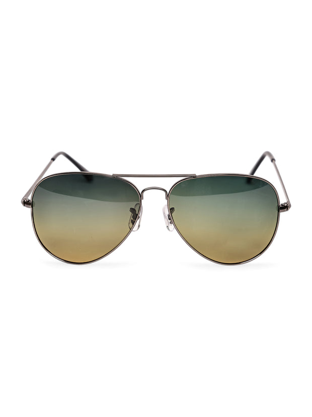 Unisex Green Polorized Aviator Sunglasses