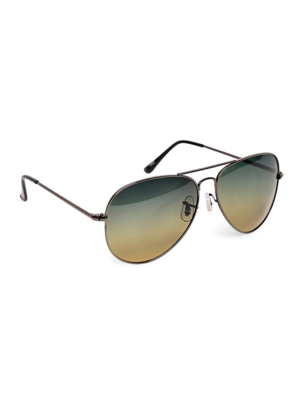 Unisex Green Polorized Aviator Sunglasses