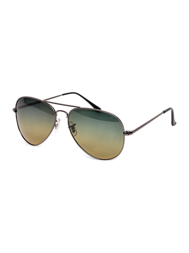 Unisex Green Polorized Aviator Sunglasses