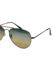 Unisex Green Polorized Aviator Sunglasses