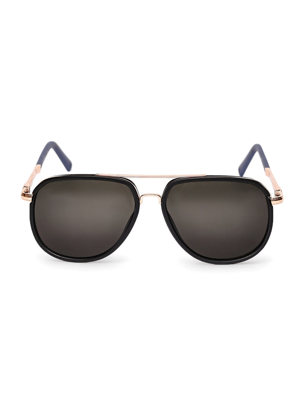 Stylish Unisex Gold & Blue  Aviator Sunglasses