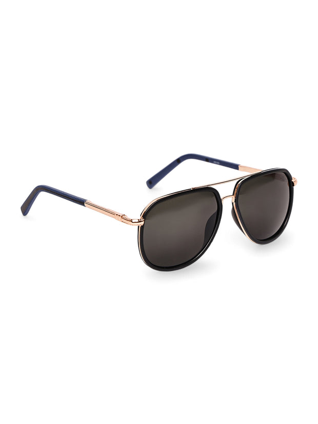 Stylish Unisex Gold & Blue  Aviator Sunglasses