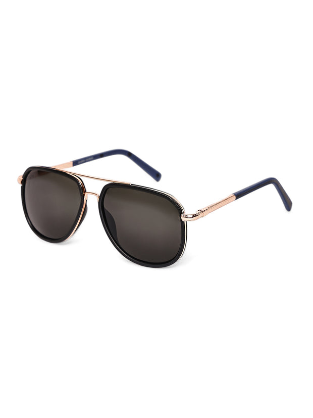 Stylish Unisex Gold & Blue  Aviator Sunglasses