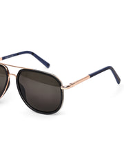 Stylish Unisex Gold & Blue  Aviator Sunglasses