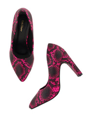 Get Glamr Pink Animal Print  High Heels Pumps