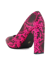 Get Glamr Pink Animal Print  High Heels Pumps