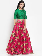 Get Glamr Women Floral Fully Stiched Lehenga Choli - getglamr