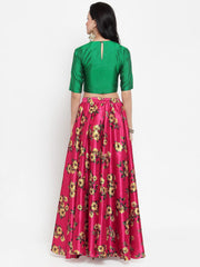 Get Glamr Women Floral Fully Stiched Lehenga Choli - getglamr