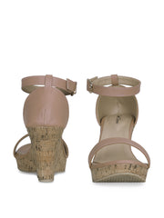 Women Classic Pink Wedge Sandals