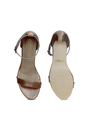 Women Designer Copper Stilettoes Sandals
