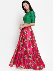 Get Glamr Women Floral Fully Stiched Lehenga Choli - getglamr